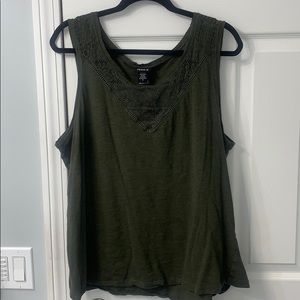 TORRID size 2 olive green wide strap tank top
